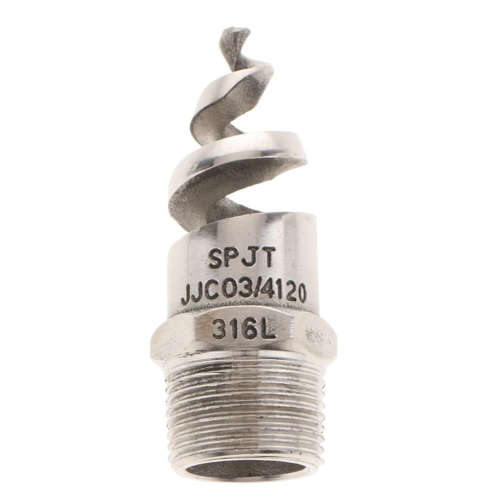 10 pcs New SPJT 316L Stainless Steel Spiral Cone Spray Nozzle 3/4 " BSPT 