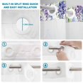 thumbnail image 4 of No Hook Shower Curtain, Purple Flowers Shower Curtains for Bathroom with See Through Top Window, Weeping Spring Floral Truck Butterfly Wooden Waterproof & Washable Bath Curtain Standard 72"x72", 4 of 9