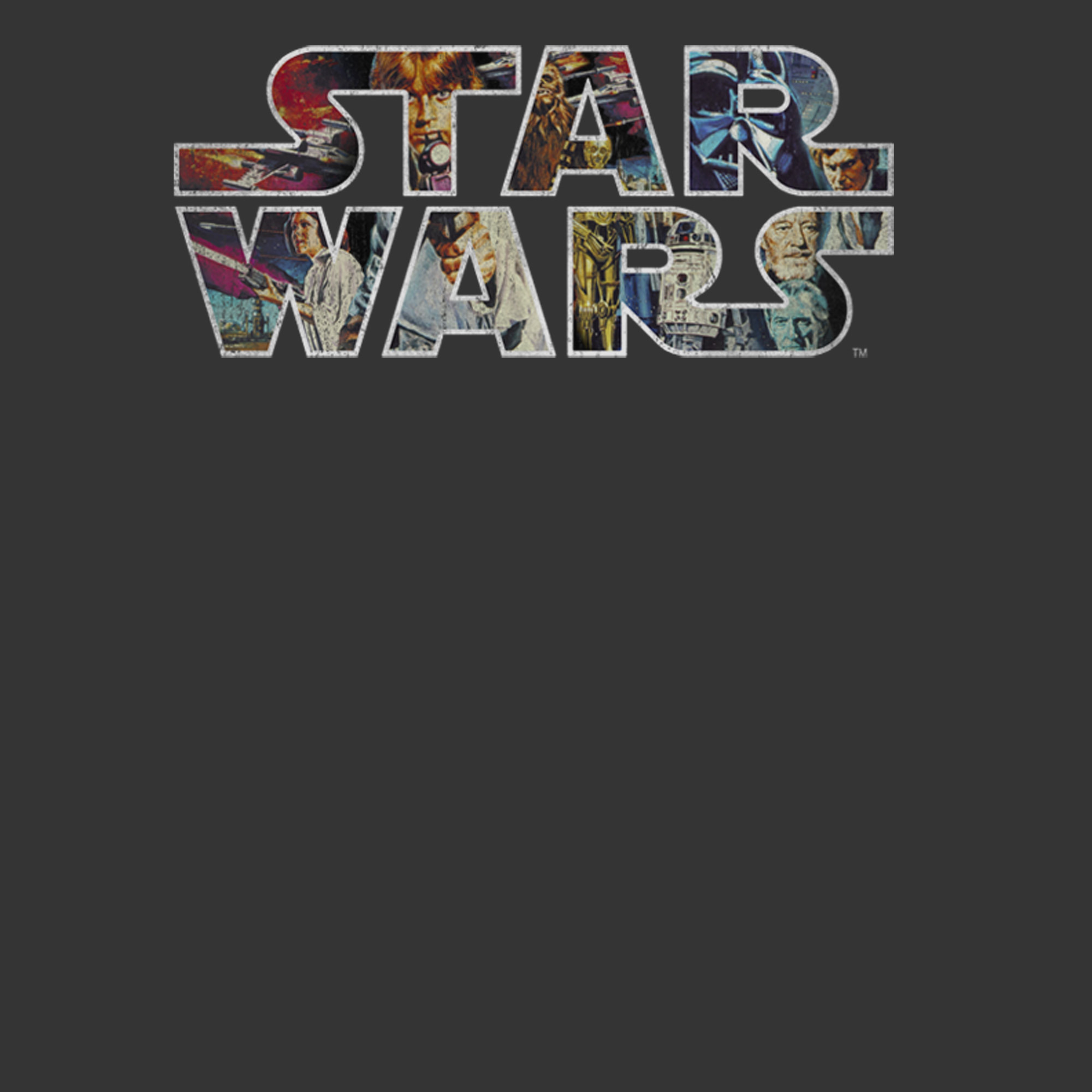 Men's Star Wars Classic Poster Logo  Graphic Tee Charcoal Heather Large - image 2 of 5