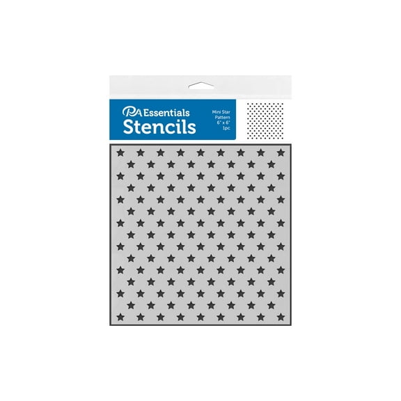 PA Ess Stencil 6x6 Mini Star Pattern