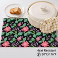 thumbnail image 5 of Placemat, Pioneer Flower Floral Print Pattern Place Mats Table Mat Set Of 2, PVC Washable Placemats for Party Kitchen Dining Decoration, 18x12 Inch, Fade Resistant, 5 of 6