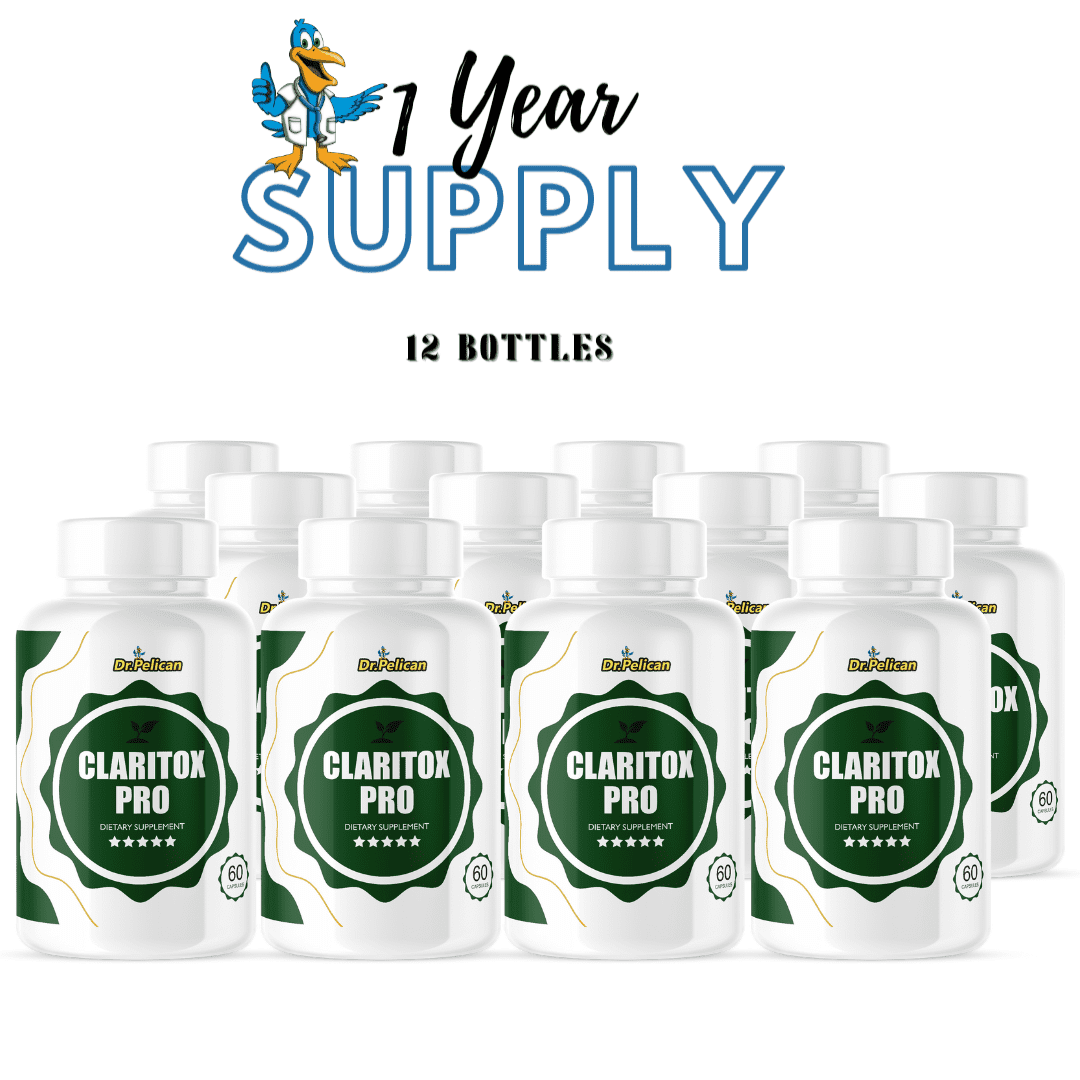Claritox Pro- Digestive Support-12 Bottles-720 Capsules- Dr. Pelican