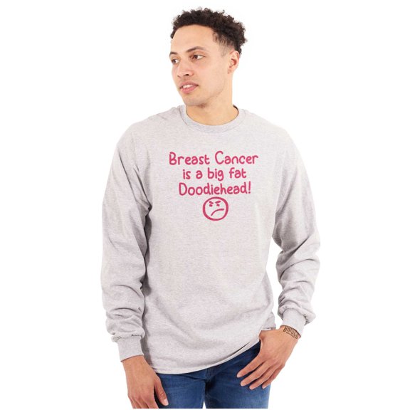 Breast Cancer is a Doodiehead Women's Long Sleeve T Shirt Brisco Brands S