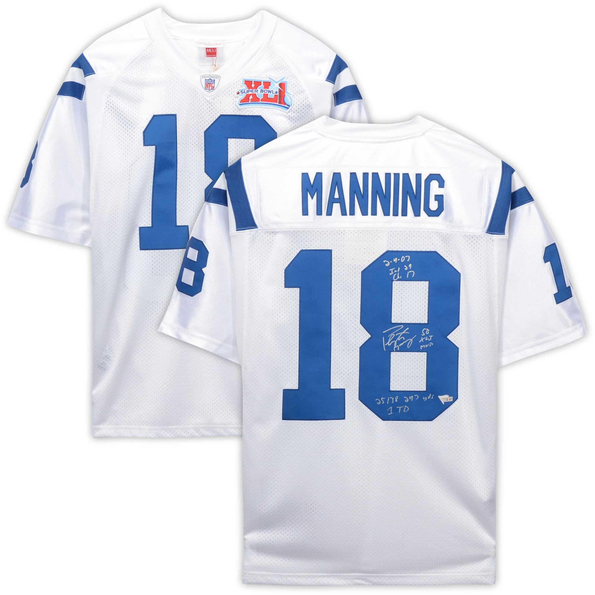 peyton manning autographed colts jersey