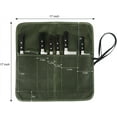 thumbnail image 3 of Knife Roll Bag, Chef’s Knife Roll Bag, Heavy Duty Chef Knife Roll Bag with 6 Slots, Waxed Canvas Knife Bag Roll, Knife Pouch Holder for Home, Kitchen, Grill (green), 3 of 6