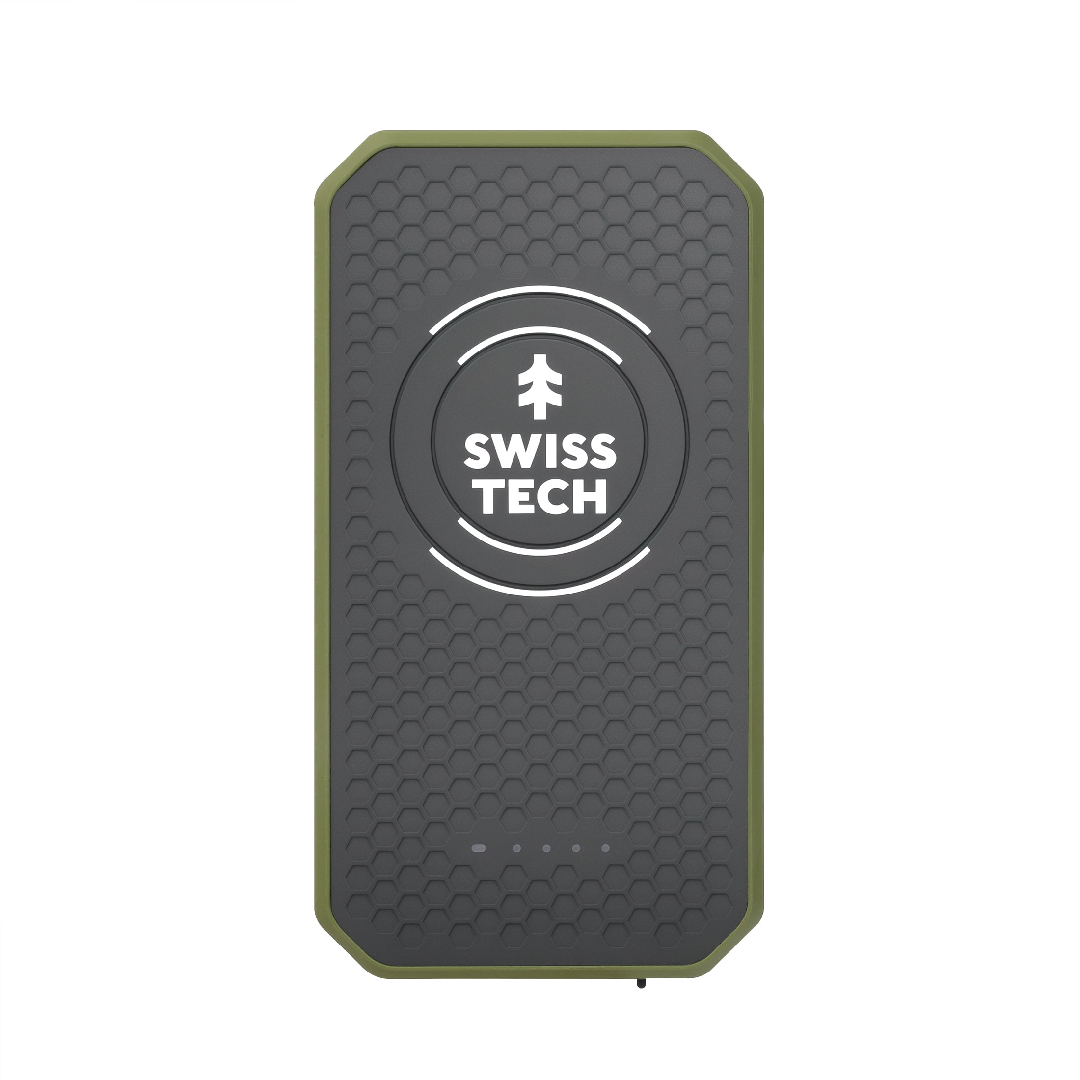 Swiss Tech 10,000 mAh Portable Wireless Power Bank, IPX4 Weatherproof & Drop Resistant, USB-C and USB-A