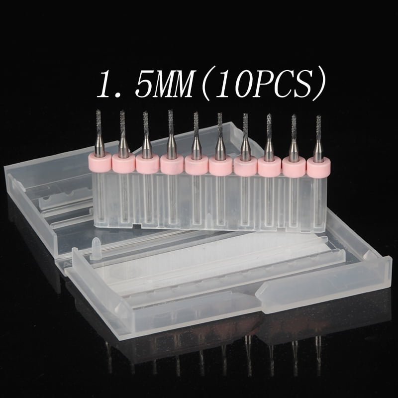 10pcs 2mm Carbide End Milling Cutter Machine Engraving Edge Cutter CNC Router Bits Rotary Burrs Pcb