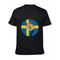 thumbnail image 6 of T-shirt Sweden Flag  Soft Cotton Adult Heat-Transfer Graphic T-Shirt - 180g Breathable Fabric, Unisex Summer Casual Wear with Durable Heat-Printed Design, 6 of 10