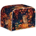 thumbnail image 2 of UNICEU Maple Leaf Owl Toaster Dust Cover Protector Compatible with 4 Slice Heat-Resistant Dust Protection Anti-Scratch Home Kitchen Fall Thanksgiving Decor, 2 of 7