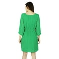 thumbnail image 4 of Phagun Casual Summer Dress Solid Short Length Long Sleeve Women Beach Sundress, 4 of 4