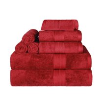 Bamboo Towel Sets, 13" x 13", 16" x 30", 30" x 54", Crimson by Blue Nile Mills