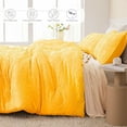 thumbnail image 4 of Whale Flotilla 2-Piece Tufted Twin Size Comforter Set, Soft Fluffy Shabby Chic Comforter for All Seasons, Farmhouse Boho Duvet Bedding Sets with 1 Pillow Sham, 68"x90", Yellow, 4 of 9