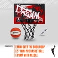 thumbnail image 2 of Franklin Sports WNBA Atlanta Dream Over the Door Basketball Hoop - Kids Indoor Basketball Hoop with Mini Ball - WNBA Fan Shop Mini Hoop for Bedroom + Office, 2 of 16