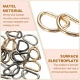thumbnail image 4 of Uxcell 30pcs D Ring 1" (25mm) Metal Electroplate D-Shape Buckle Clips, 3 Colors, 4 of 7