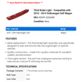 thumbnail image 2 of Third Brake Light - Compatible with 2010 - 2014 Volkswagen Golf Wagon 2011 2012 2013, 2 of 2