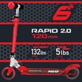 thumbnail image 3 of Rugged Racers Rouge Neo – Trottinette Pliable à 2 Roues pour Enfant, 3 of 6