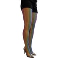 thumbnail image 3 of Rainbow Illusion Knitted Patterned Tights For Women, 3 of 3