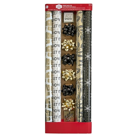 Holiday Time 30in Premium Gift wrap ensemble 