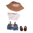 thumbnail image 2 of Mono de muñeca en miniatura,Ropa de muñeca de felpa para juego de simulación de muñecas de 15 cm,Ropa de muñeca de felpa de 15 Cm,mono vaquero,sombrero,Trajes Zapatos de oso musical, 2 of 9
