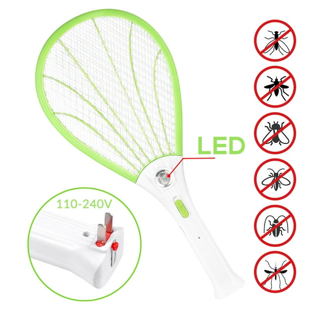 Bug Zapper Rechargeable Mosquito, Fly Killer and Bug Zapper Racket - 4,000  Volt, Super-Bright LED Light to Zap in The Dark - Safe to Touch -  Walmart.com