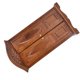 thumbnail image 3 of 1:12 Scale Vintage Mini Wooden Double Door Wardrobe Dollhouse Accessory Brown Furniture, 3 of 4