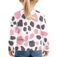 thumbnail image 4 of MKOSPLRT Crop Pullover Tops for Girl Long Sleeve Cow Graphic Sweat Shirts Round Neck Twist Front T Shirts Color Block Blouses Tees, 4 of 6
