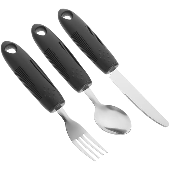 LOLIPPYY 1Set Tremble Proof Elderly Tableware Portable Non Slip Durable Adaptive Utensils