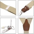 thumbnail image 3 of Tirantes para Hombres con Clips, Tirantes Resistentes para Hombres Pantalones con Extremo de Botón, Tirantes Vintage Tirantes para Hombres Elásticos Ajustables en Forma de Y(Beige), 3 of 5
