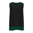 thumbnail image 6 of Xunlbb Tank Top for Women Summer Casual Patchwork Fake Two-piece Sleeveless Top T-shirt Round Neck Sleeveless Garment Sleeveless Tops for Women S-2XL, 6 of 6