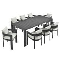 thumbnail image 6 of Modway Tahoe Aluminum Outdoor 9-Piece Patio Dining Set in Gray/White, 6 of 6