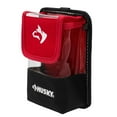 thumbnail image 2 of 5 In. Belt, Clip, Or Hanging Water Resistant  Storage Bag Pouch With Clear Protective Flap In Red And Black, 2 of 8