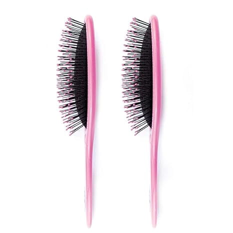 Wet Brush Original Detangler Hair Brush - Pink (Pack of 2) - Exclusive Ultra-soft IntelliFlex Bristles - Glide Through Tangles With Ease For All Hair Types - For Women, Men, Wet And Dry Hair