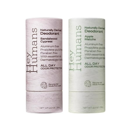 Hey Humans Apple Matcha + Sandalwood Cypress Natural Deodorant Variety Pack