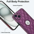 thumbnail image 5 of ELEHOLD for iPhone 14 Plus Case, Soft PU Leather Slim Logo View Classic Luxury Elegant Thin Protective All-Around Shockproof Phone Case for iPhone 14 Plus,Deeppurple, 5 of 7