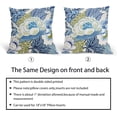 thumbnail image 6 of Navy Blue Chinoiserie Pillow Cover 16x16 Inch Set of 2 Teal Flower Outdoor Throw Pillow Covers Floral Farmhouse Pillowscase Linen Square Cushion Covers for Sofa Couch Bedroom Living Room Decoration, 6 of 6