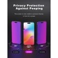 thumbnail image 3 of PDDKISS Compatible for iPhone 15 Pro Max Privacy Screen Protector 6.7 Inch, Purple Gradient Anti Spy Anti Blue Light HD Screen Protector Tempered Glass Easy Installation, 3 of 6