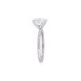 thumbnail image 4 of 2.00 Carat (Ctw) Solitaire Oval Synthetic Moissanite Engagement Ring in 14K White Gold with Diamonds 1/10 Carat (Ctw I1-I2) for Women, 4 of 5