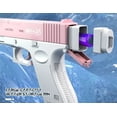 thumbnail image 3 of Pistola de agua eléctrica azul para niños y adultos - Pistola de agua - Juguetes de pistola de agua de plástico - Alcance de hasta 32 pies - Super One To, 3 of 5