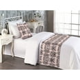 thumbnail image 2 of Nature Bed Runner Set, Repetitive Oversimplified Tiger Silhouette With Stripe Pattern Print Artwork, Decorative Bedding Scarf & a Pillow Sham for Hotels Homes, Twin, Pale Pink Black, by Ambesonne, 2 of 3