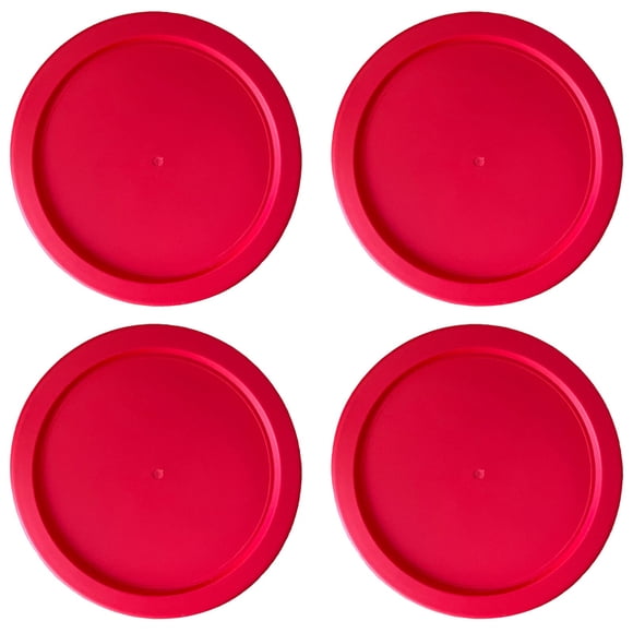 Tapa de contenedor MRX Solutions 7201-PC roja de 6 pulgadas, paquete de 4