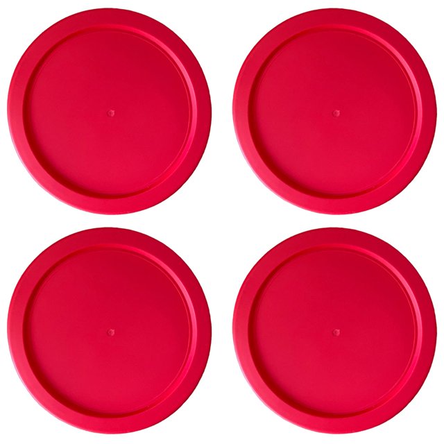 Tapa de contenedor MRX Solutions 7201-PC roja de 6 pulgadas, paquete de 4