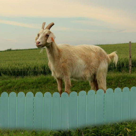 Masteelf 16 Green Plastic Garden Lawn Edging Fence, Reusable Portable Landscape Border for Yard Decoration