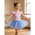 thumbnail image 7 of Lanbubble Girls Ballet Leotards Ruffle Sleeve Toddler Ballerina Dance Dress with Shiny Tutu Skirt 3-7 Years, 7 of 7