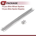 thumbnail image 5 of Unique Bargains 12 Set 14G Bicycle Spokes Bike Wheel Spokes 304 Stainless Steel Silver Tone-263mm, 5 of 7
