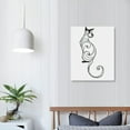 thumbnail image 4 of ARISTURING Black and White Cat Canvas Wall Art Cat Line Art Prints Minimalist Cat Silhouettes Picture Cat Artwork for Walls Cat Abstract Painting for Bathroom Laundry Bedroom Decor, 4 of 5