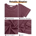 thumbnail image 4 of MOSHU Oversized T Shirts for Women Quilting Stitching Womens Shirts Classic Trendy Casual Tops, 4 of 7