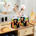 thumbnail image 3 of Yayeee 2 Pack Qtip Holder Bathroom Cotton Swab Canister with Lid Clear Dispenser Set, Art Cocktails, 3 of 6