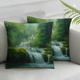 thumbnail image 3 of Fenyluxe Decorative Throw Pillow Covers Square Pillow Covers for Sofa Natural Scenery Throw Pillow Cover Double Sided Plush Pillow Case,Set of 2  White, 3 of 7