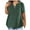 Army Green, variant on V Neck Tops For Women Solid Color Short Sleeve Button Front Soft Casual Tee Plus Size Friendly Dressy Tops For Women