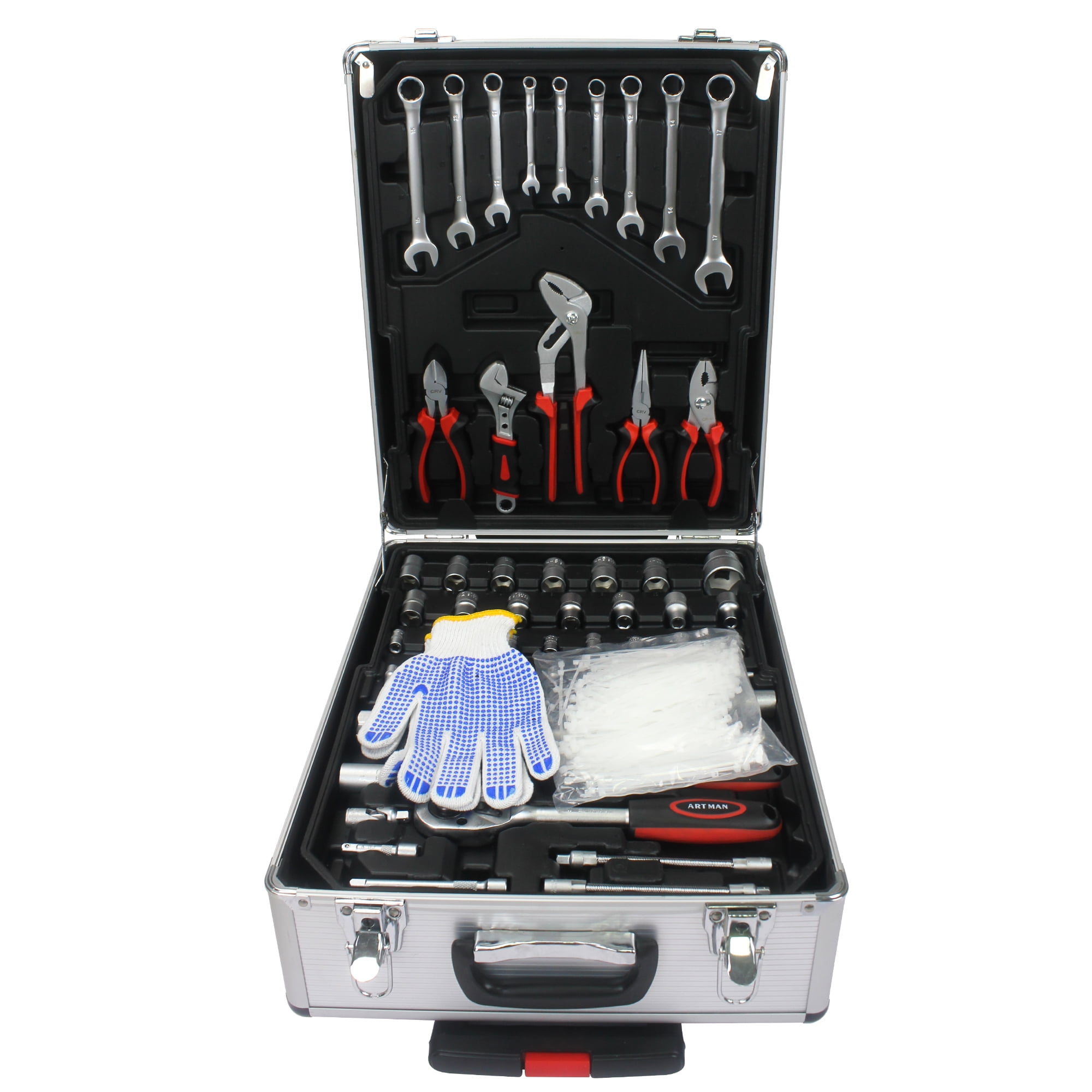 ARTMAN 899pcs 4 Drawers Home Repair Wrench  Storage Tool Box,Tool Set Kit Organizer Box for Garage Workshop Warehouse